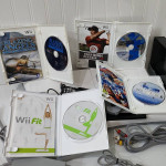Nintendo Wii Black Game FIT Console (RVL-001) WORK-OUT Bundle Lot Test