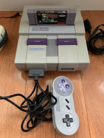 SNES Super Nintendo Console Bundle W/ Game and Controller