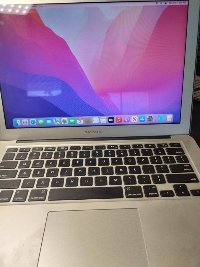 Apple MacBook Air 2015 13" Intel i5 8GB Ram 256GB SSD, MacOS Monterey