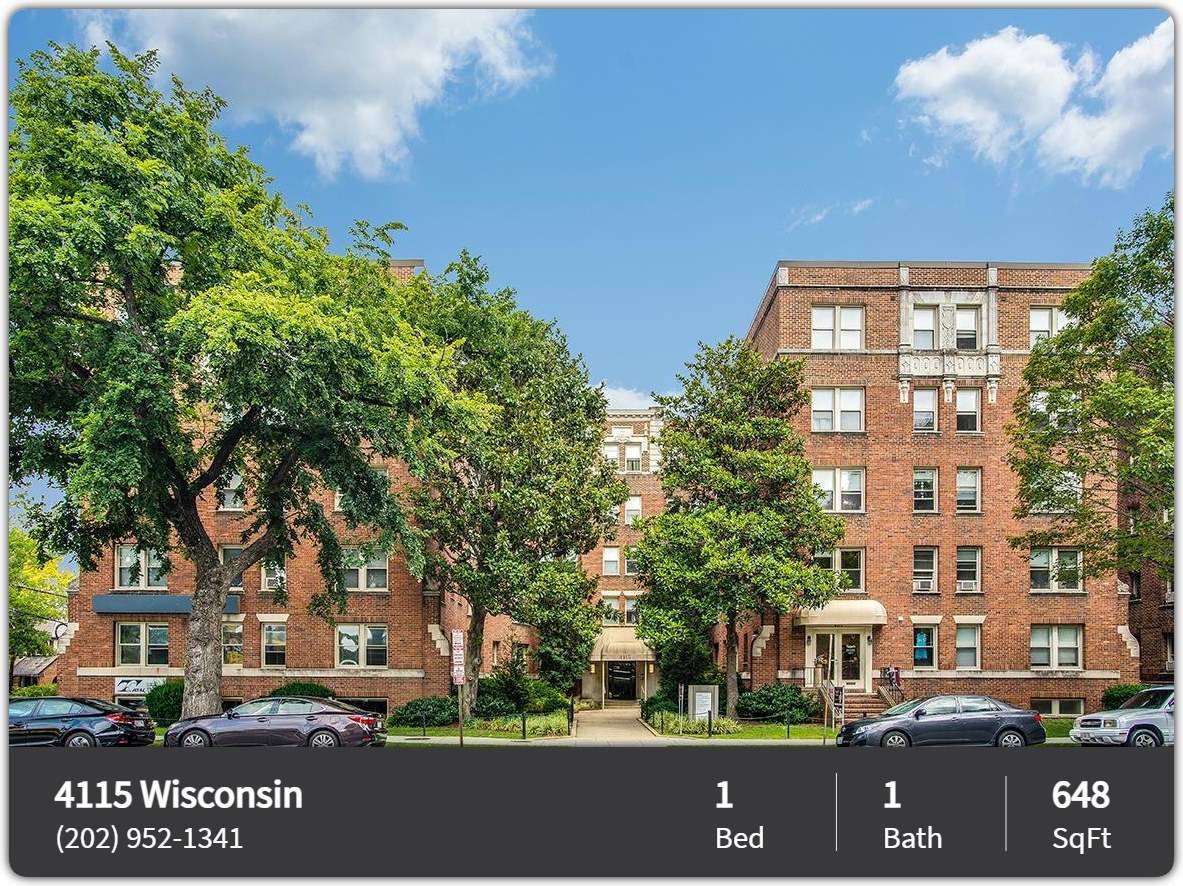 Plenty of space at 4115 Wisconsin! 1 bed/1 Bath, 648 Sq Ft