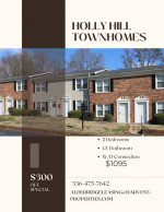 👀❗WOW ❗👀Spacious 2 Bedroom Townhome! Holly Hill Townhomes!