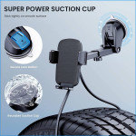 Phone Mount for Car Phone Holder [Military-Grade Suction & Stable Clip