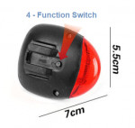 Solar Powered Bicycle Bright Red LED Rear Tail Light Flash or Static Any Bike FAST and FREE Shipping