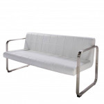 White Vinyl FAIRFAX Sofa & Chair