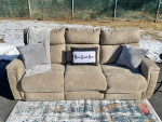 (Free Delivery) - Raymour and Flanigan Blake Microfiber Power Sofa Couch (RETAIL