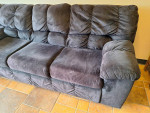 Black fabric sofa