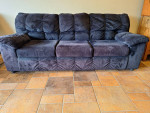Black fabric sofa