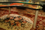 Coffee sofa table with glass top