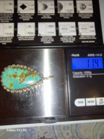 Antique Navajo pendulum raw turquoise