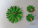 1960s flower brooch & earrings set