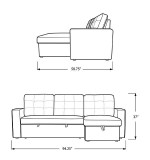 Ben Sofa bed Grey / Reversible