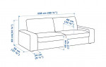 ikea sofa, daybed, lamp, bench with shoe storage