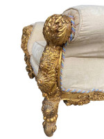 Vintage Hand Carved Sofa and 3 Chairs