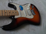 2006 Fender Standard MIM Stratocaster HSS Guitar Maple Neck Sunburst.