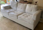 Acme Furniture Diamond White Bonded Leather Queen Sleeper Sofa Couch