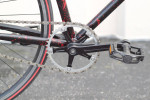 Steel Singlespeed with Red and Black Splatter Finish - SM