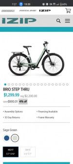 NEW IZIP Brio Step Thru E-Bike