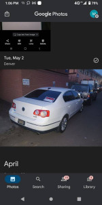 2006 Volkswagen Passat parked, has minor dents, clean interior, not running, for sale at $800 OBO.