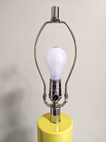 Beautiful, Bright Yellow and Chrome MidCentury Modern Table Lamp.