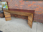 Custom Built Angled Sofa Console Table ~ Modern Rustic!