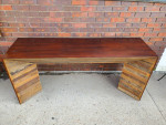 Custom Built Angled Sofa Console Table ~ Modern Rustic!