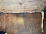 Dining Table Solid Real Wood Distress paint Dark Top Farmhouse