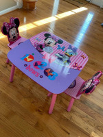 Minnie Mouse table and chairs