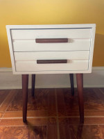 MCM Style 2 Drawer Accent Table