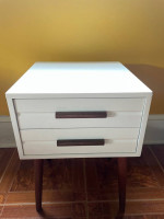 MCM Style 2 Drawer Accent Table