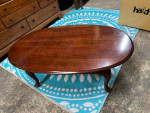 Cherry Color Oval Coffee Table
