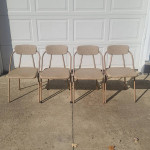Hamilton Cosco Mid Century Modern Folding Card Table w/ 4 Chairs MCM