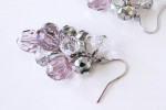 Chico's Grape Cluster & Silver Ball Pierced Earrings