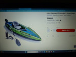 INFLATABLE KAYAK WITH OAR AND PUMP