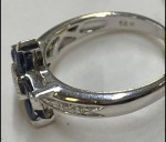 Star Design White Gold Sapphire Ring