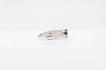 Sapphire & Diamond 18kt White Gold Ring
