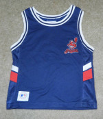 Vintage YOUTH Mighty Mac Cleveland Indians Chief Wahoo SEWN Tank Sz. 6