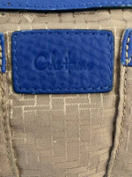 COLE HAAN  Large Blue Leather Handbag