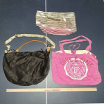 Victoria Secret LOVE PINK VS Peace Black Sateen and Canvas Purses