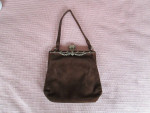 Vintage Marcasite Suede Handbag