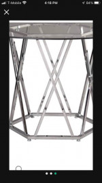 Glass top dining table