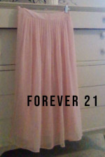 FOREVER 21 Pink Pleated Skirt (M)