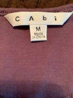 CAbi Sleeveless Purple Henley Tank Cotton Top #840 Medium