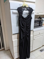 Black Formal dress W/Lace Collar