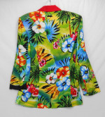 1980's French couture Zou-Line Paris tropical Glam Rock Blazer Jacket
