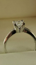 1.25 ctw women’s princess diamond and moissanite set 14K gold setting