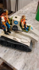 1986 Gi joe sergeant slaughter vehicle with figures