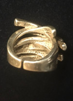 Vintage 70s Sterling Silver Handmade Brutalist Ring  Size 7