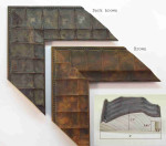 Unusual Picture Frame Turtle. Wood Frame Brown and Dark Brown. Width 3" x Height 1.1".