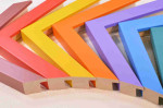 Colored Wooden Frame for Photo, Watercolor, Poster... Width 0.8 inches. Height 0.8 inches.