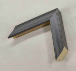 Photo Frame, Wood Gray with Gray Veins, 1" Width, 0.8" Height.